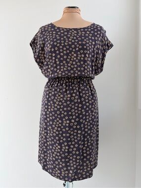 Poetry Navy Floral Dress – Elastic Waist Floral Print Dress | Size 14